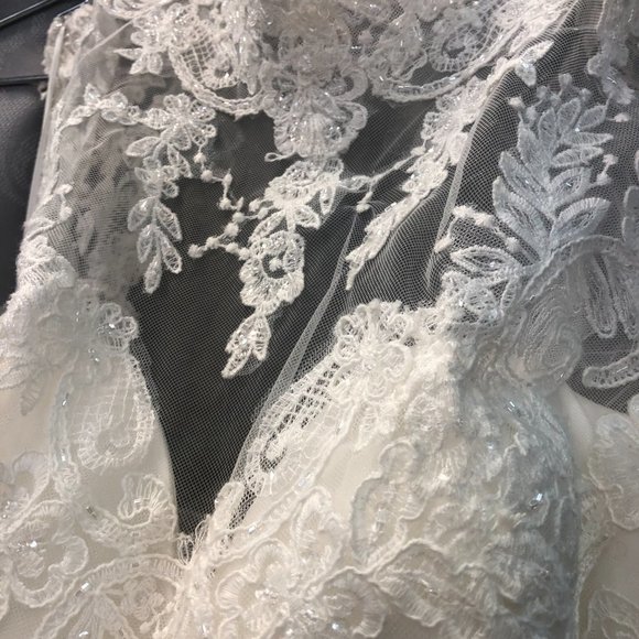 Alfred Angelo Disney Mulan Ivory Lace Wedding Dress, Destination Sheath - Picture 4 of 12